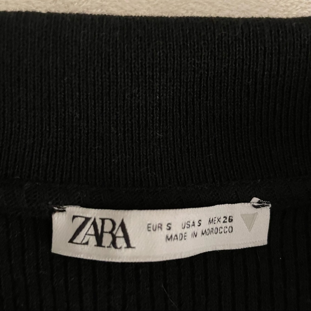 Zara Black Crop Top - Picture 3 of 4